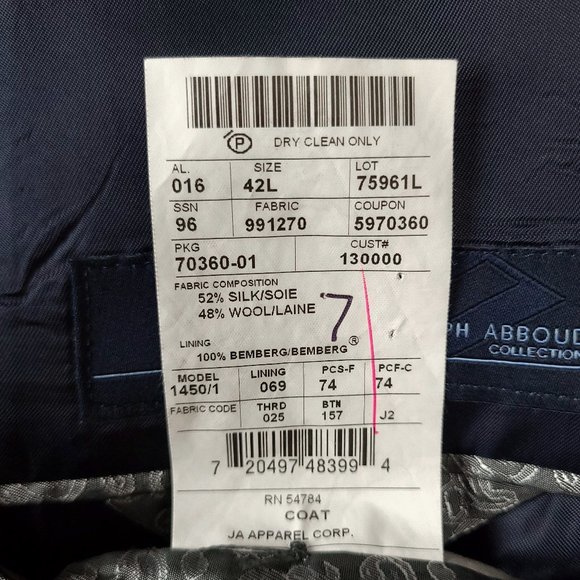 Joseph Abboud Mini Check Blazer 42L - Picture 10 of 11